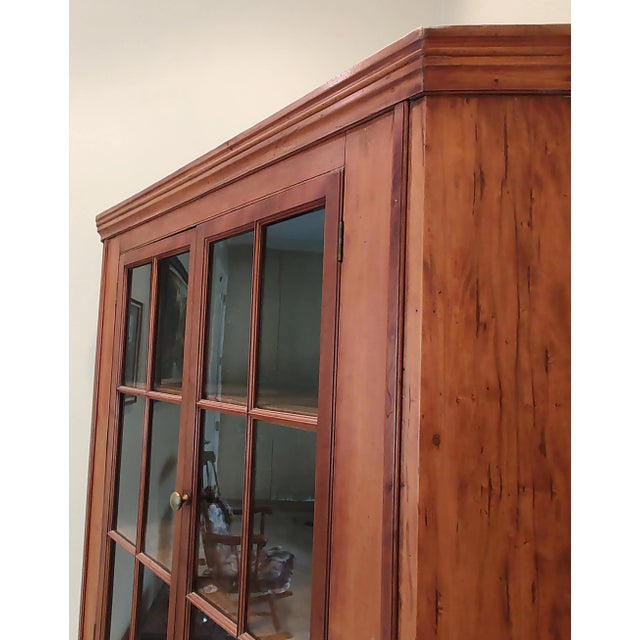 1790s Federal Cherry Wood Corner Cupboard Cabinet For Sale - Image 10 of 11