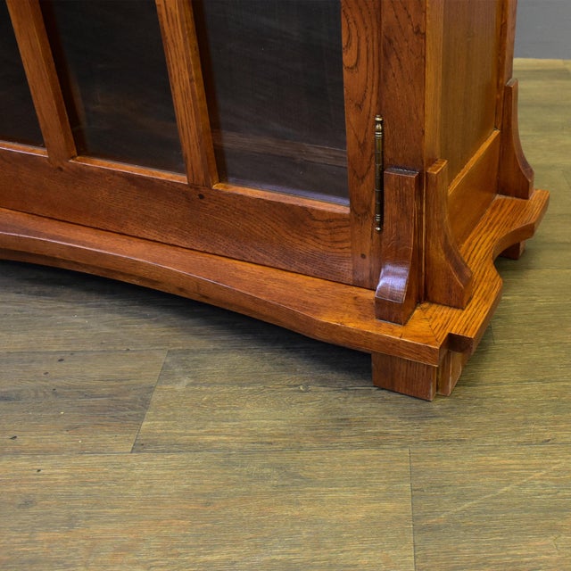 Wood Mission Solid Oak Display Bookcase - Walnut For Sale - Image 7 of 14