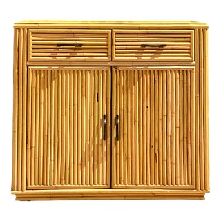 Vintage Stacked Bamboo Sideboard For Sale