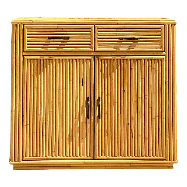 Vintage Stacked Bamboo Sideboard For Sale
