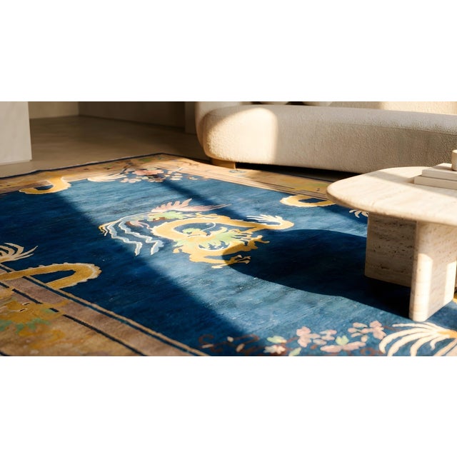 1920s Chinese Art Deco Dragon Carpet For Sale - Image 9 of 11