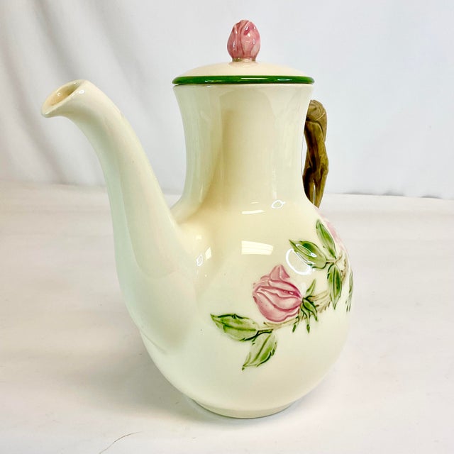 Mid 20th Century Mid-Century Americana Boho Chic Franciscan Desert Rose Coffee Pot, First Run. For Sale - Image 5 of 12