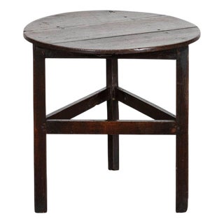Antique English Oak Cricket Table, 1780 For Sale