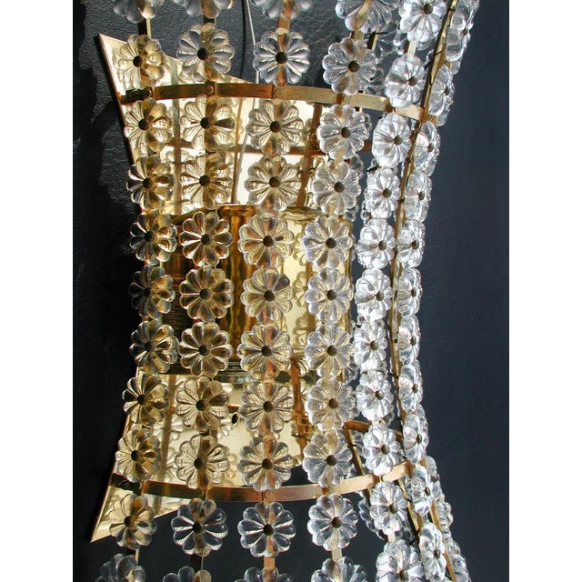1950s Mid-Century Wall Light in Crystal Glass & Brass attributed to Emil Karl Stejnar, 1950s For Sale - Image 5 of 8