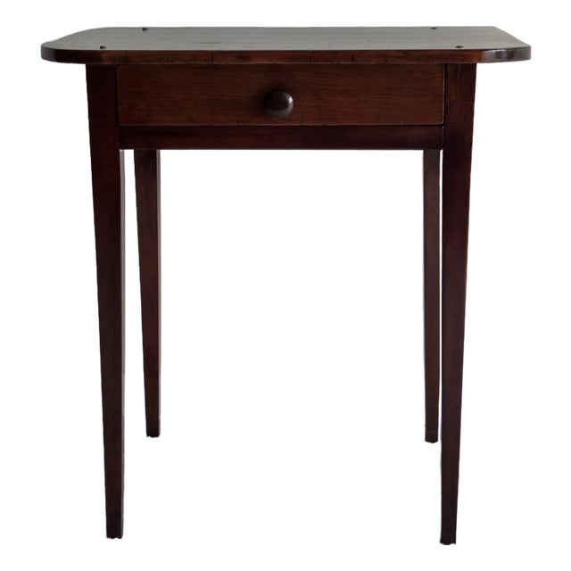 Early 20th Century American Country Primitive Single Drawer Side Table For Sale