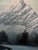 Size 28 X 32 Signed 1977 Original Snowy Alpine River Landscape Acrylic on Canvas in Wood Frame For Sale - Image 4 of 10