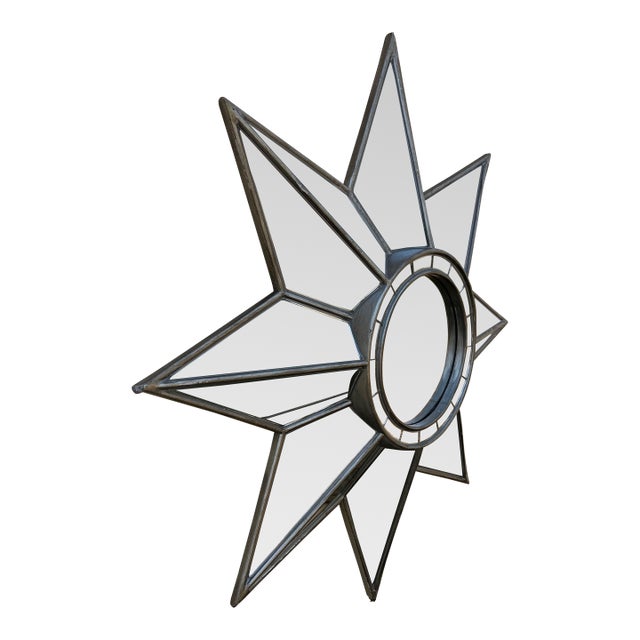 Beveled Star MIrror Eight Point Architectural Star Vintage Pier One For Sale