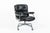 Black Eames Time Life Executive Lobby Chair Herman Miller Black Leather Office Chair For Sale - Image 8 of 15