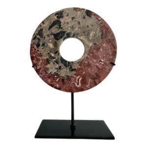 Marble Disc Sculpture on Stand