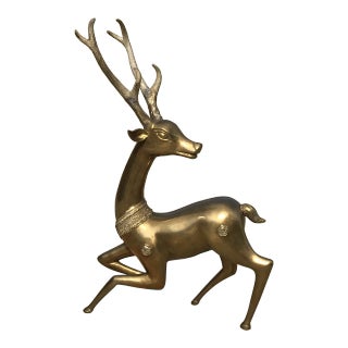 1970s Brass Deer by Sarreid Ltd. For Sale
