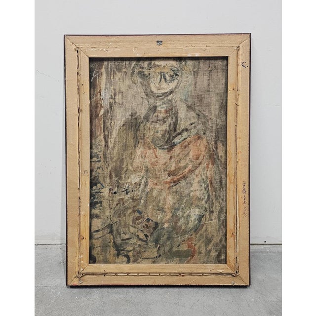 Black Stevan Vlajic, Modernist Figure, Oil on Canvas, 1986, Framed For Sale - Image 8 of 9