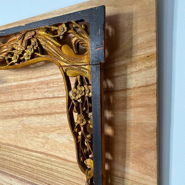Monumental Chinoiserie Wall Art – Antique Chinese Giltwood Openwork Bed Fascia For Sale - Image 4 of 9