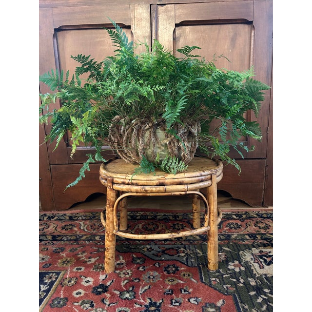 This rattan or split bamboo piece has so many functions. Vintage, most likely mid century, it has probably been used...