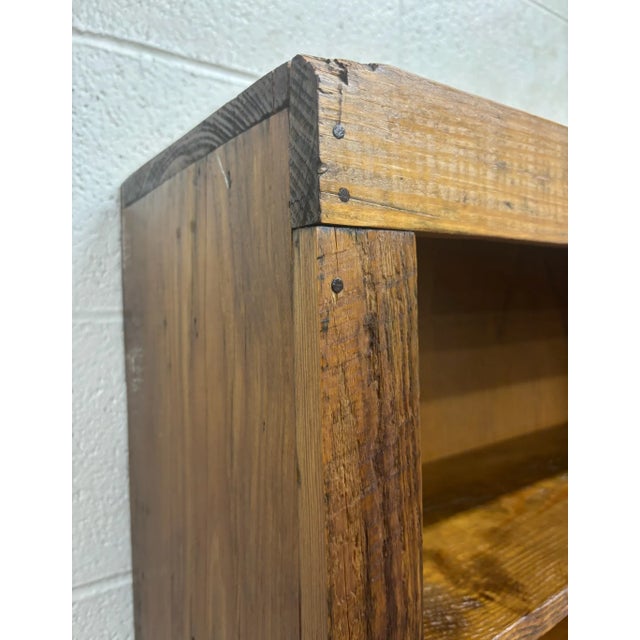 Early 20th Century Vintage Primitive Style Pine Step Back Cupboard For Sale - Image 5 of 10