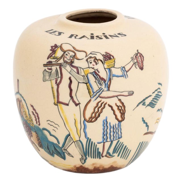 Robert Lallement "Les Raisins" Ceramic Jar For Sale
