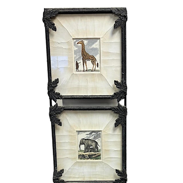 John Richard Safari Animals Wrought Iron 3 Panel Wall Hanging Art. Three fabulous 19th Century African Animal Engravings...