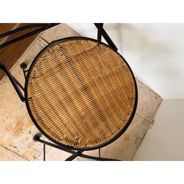1930s French Iron Bistro Chairs - A Pair For Sale - Image 10 of 11