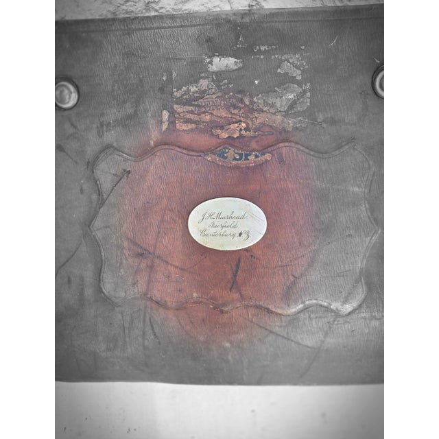 Antique Leather Suitcase Shop Prop For Sale - Image 11 of 11