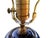 Metal Vintage Wildwood Dark Urn Table Lamp Carved Leaf Hollywood Regency Traditional Brass For Sale - Image 7 of 12