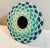 Vintage Jonathon Adler Art Deco Style Blue & White Small Round Tabletop Picture Frame For Sale In Philadelphia - Image 6 of 9