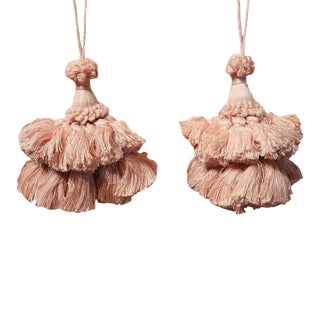 Pair of Pink Tassels, 1980s For Sale