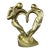 Vintage MCM Austin Productions Soulmates Golden Sculpture Figurine For Sale