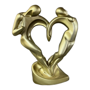 Vintage MCM Austin Productions Soulmates Golden Sculpture Figurine