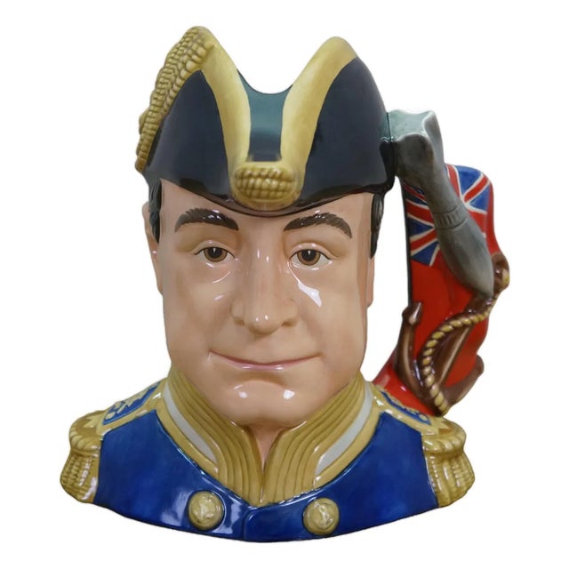 Royal Doulton English Traditional Wwi Naval Commander Admiral John Jellicoe Toby Character Jug For Sale
