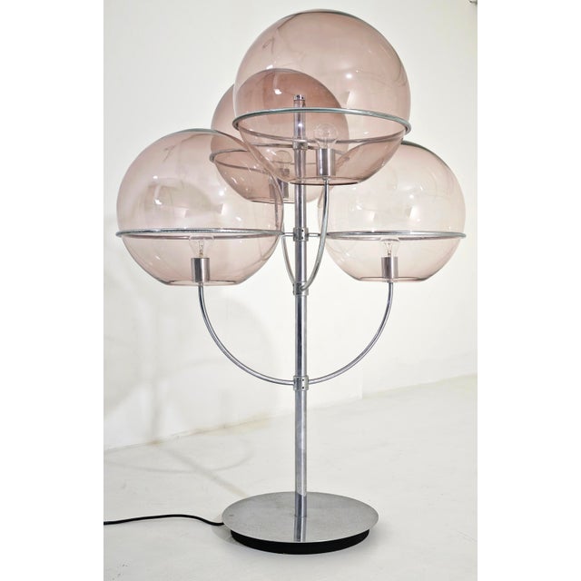Model Lyndon Floor Lamp in Glass and Chromed Metal by Vico Magistretti for Oluce, Italy, 1977 For Sale - Image 14 of 18