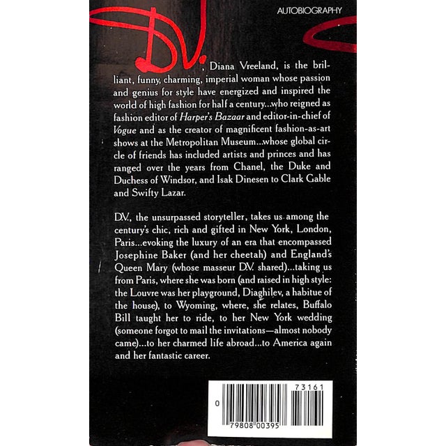 "d.v." 1985 Vreeland, Diana Book For Sale In New York - Image 6 of 6