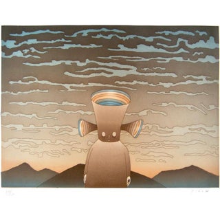 Jean Michel Folon, The Robot Child, Edition of 90, 1970s, Lithograph For Sale