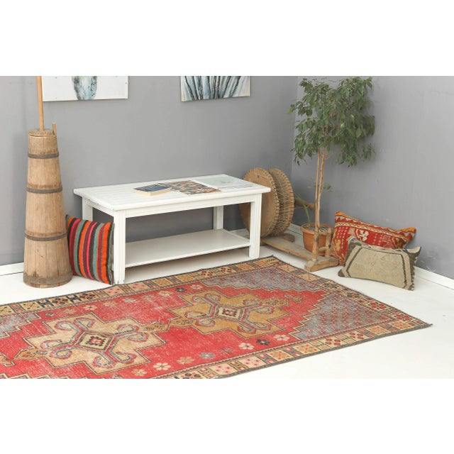 Mid 20th Century Vintage Decorative Turkish Konya Rug For Sale In Los Angeles - Image 6 of 7