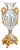 Italian Crystal Vase With 24k Gold-Plated Ormolu Mounts For Sale