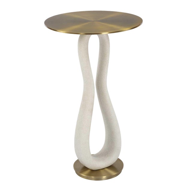 Kenneth Ludwig Chicago Sonia Modern Brass Accent Table For Sale - Image 4 of 8