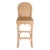 Spritely Home Accent Furniture Flora 30 in. Seat Height Rattan Scalloped Edge Bar Stool with Back, Natural Rattan For Sale - Image 4 of 9