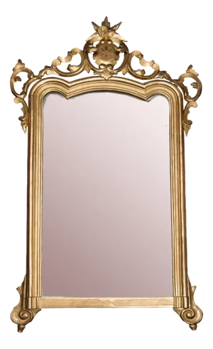 19th Century Neapolitan Mirror in Golden and Carved Wood from Luigi Filippo