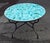 48" Handcrafted All Emerald Moroccan Mosaic Table, Fish Scale Style For Sale - Image 4 of 7