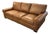 Pottery Barn Turner Roll Arm Leather Sofa, Caramel For Sale