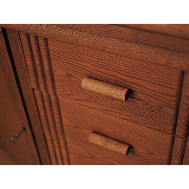 Wood French Oak Sideboard, 1940 For Sale - Image 7 of 17