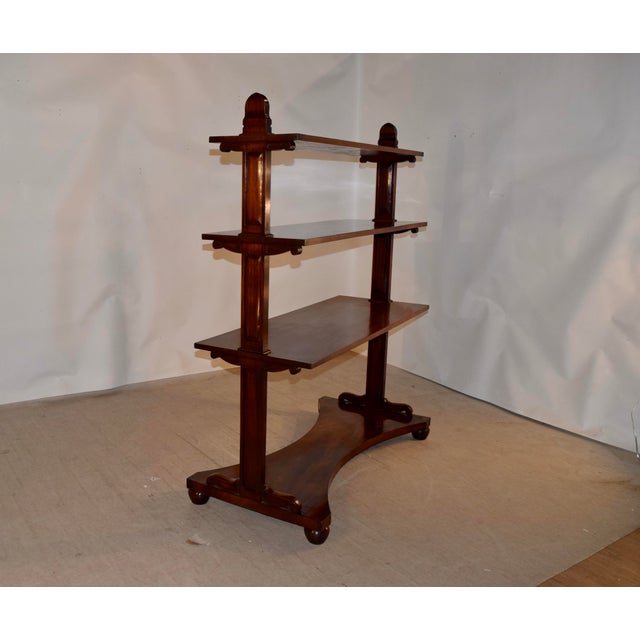 19th Century English Freestanding Shelf Made From Mahogany For Sale - Image 4 of 10
