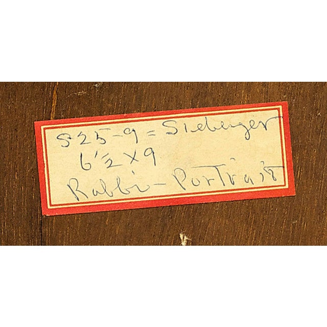 Samuel Seeberger, In Prayer, Early 20th Century, Rabbi Portrait Judaica Oil Painting, c.1920 For Sale - Image 4 of 4