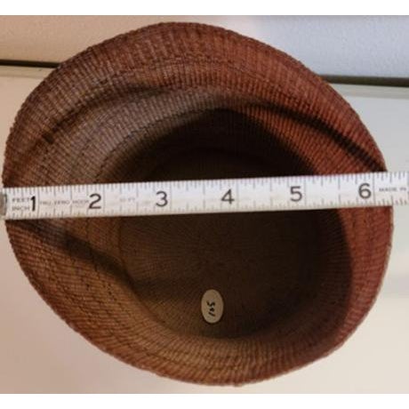 Vintage Native American Tlingit Style Woven Basket With Geometric Designs For Sale In Miami - Image 6 of 6