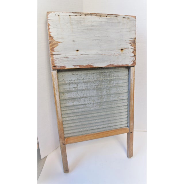 European Primitive Ribbed Glass Washboard Chairish