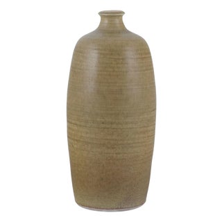 Danish Aubergine Glazed Studio Ceramic Vase For Sale