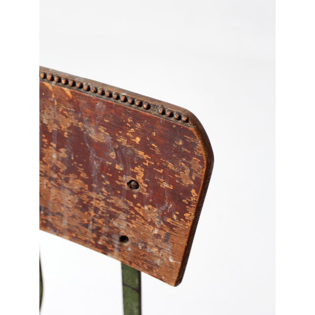 Antique Industrial Drafting Chair With Step For Sale - Image 4 of 18