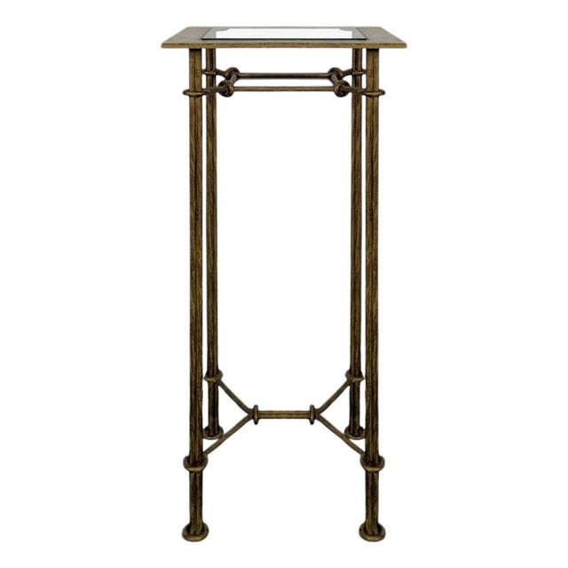 Wrought Iron Pedestal Table in the style of Diego Giacometti For Sale
