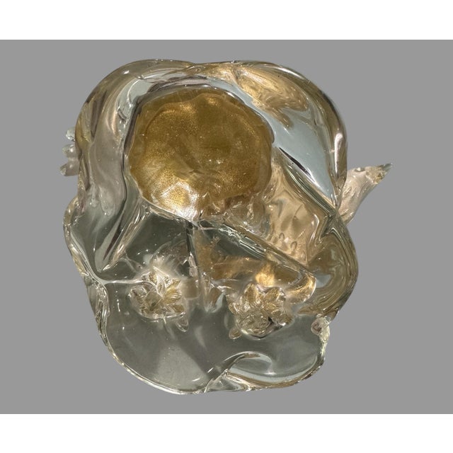 Vintage Murano Hand Blown Italian Art Glass 9.25" Statue Sculpture With 2 Birds For Sale - Image 12 of 12