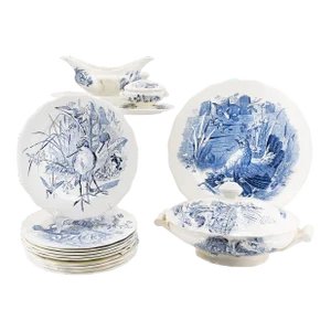 Sarguemine Faience Tableware - 73 Pieces