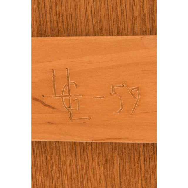 Scandinavian Modern Desk in Brass and Teak attributed to Axel Larsson, 1959 For Sale - Image 11 of 14