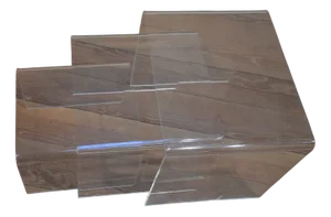 Acrylic Nesting Tables, 1970s, Set of 3